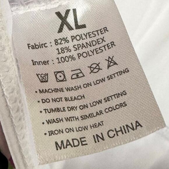 White Multicolor Owl Print Halter Top One Piece Swimsuit Size XL - Picture 5 of 5